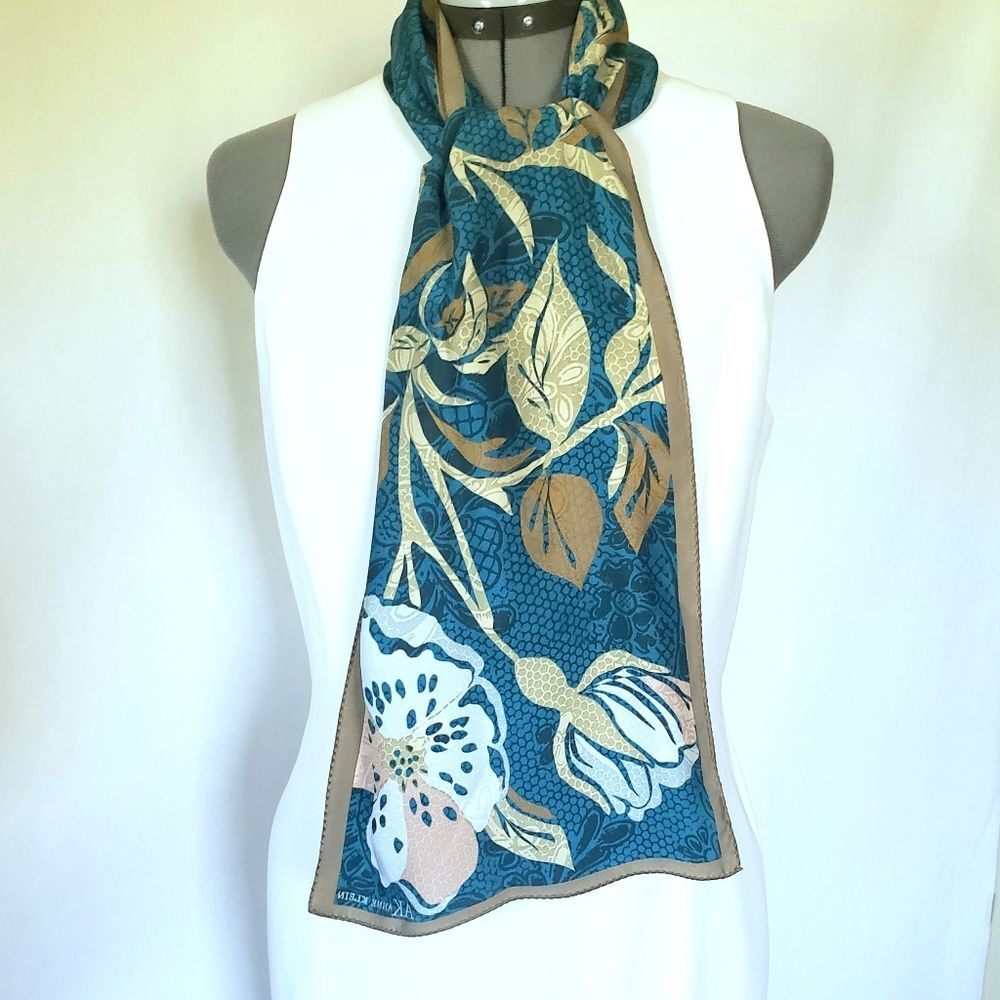 Anne Klein Silk Floral Scarf